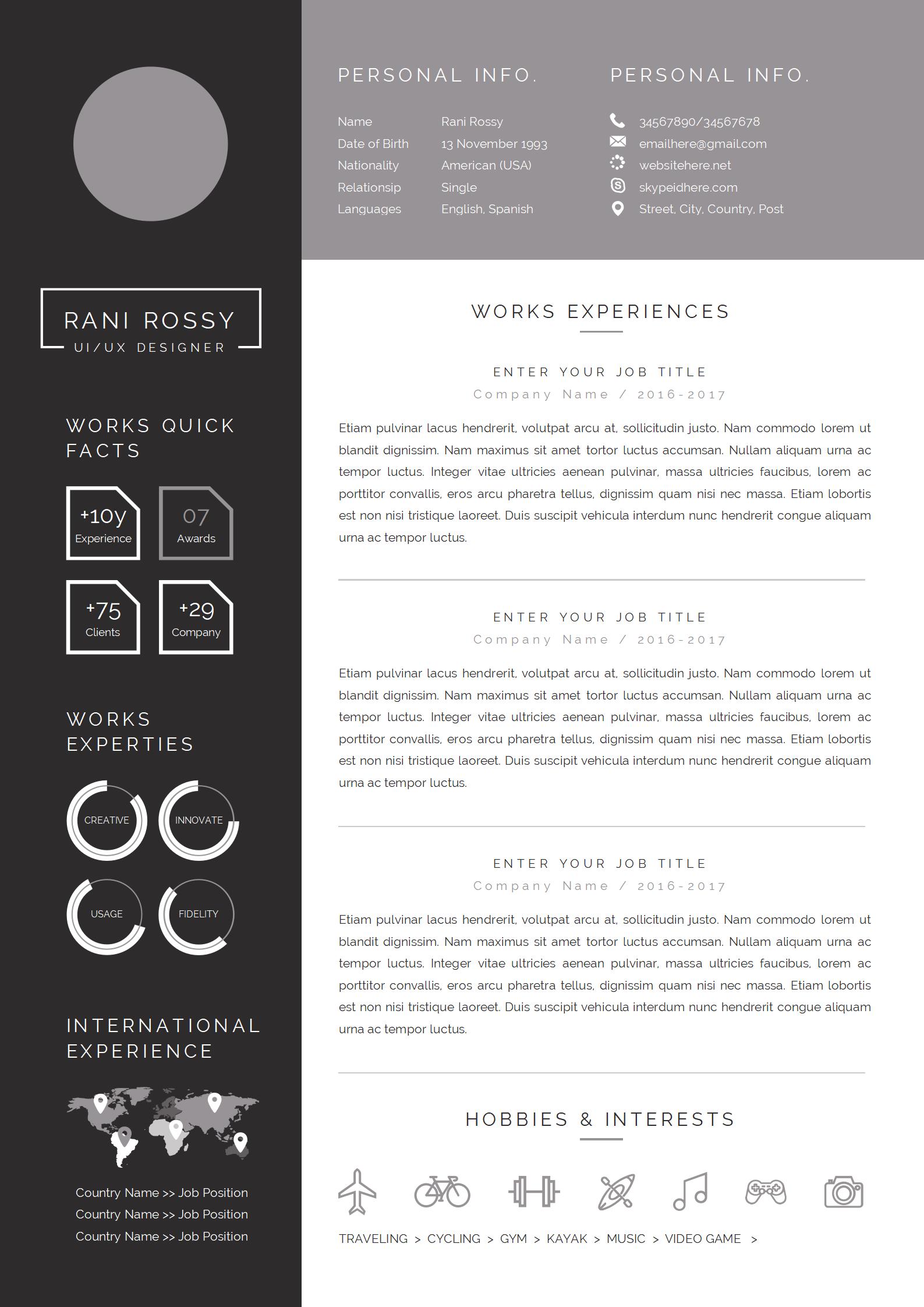 专业之选！免费商务蓝色英文简历模板