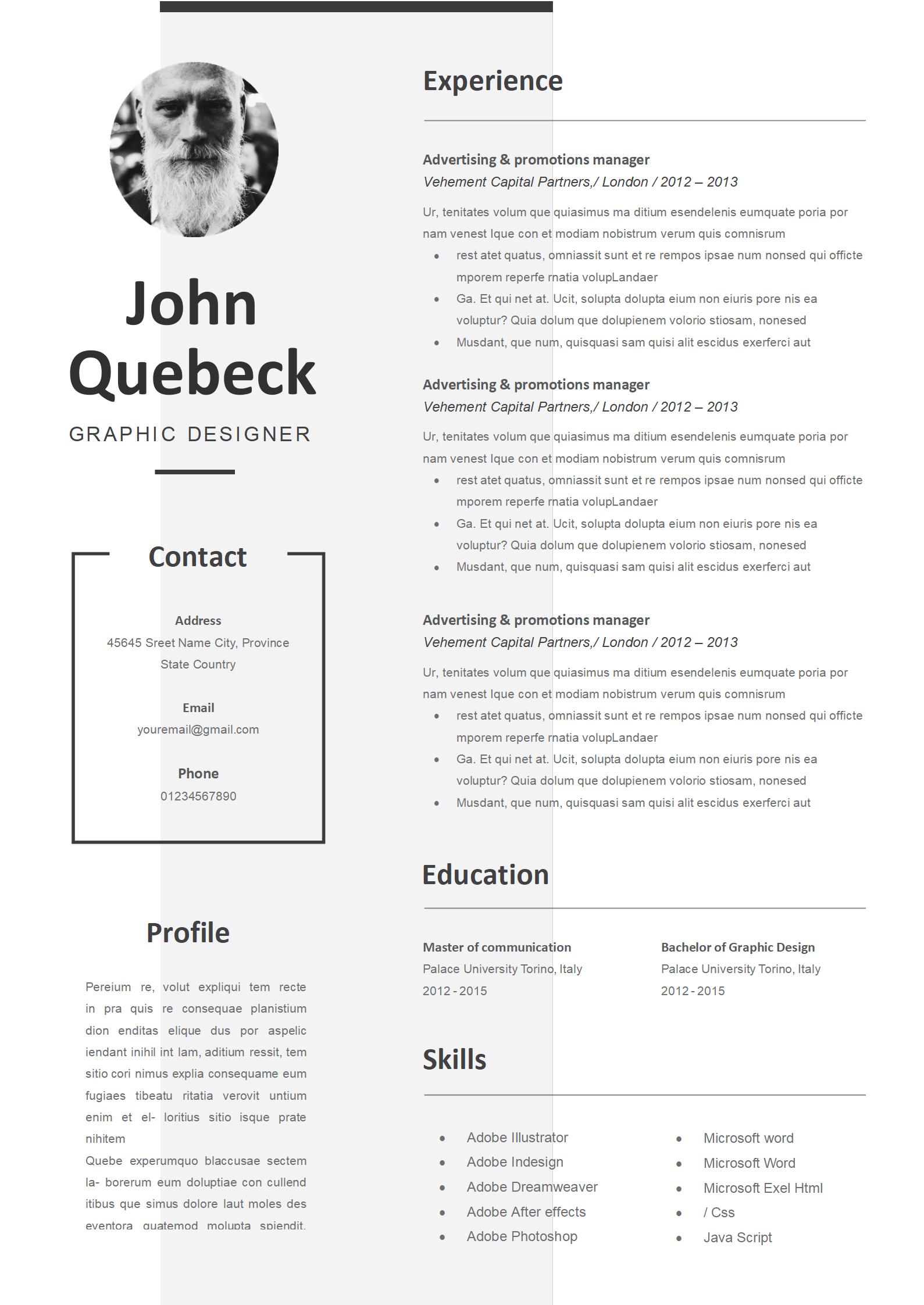 销售代表精选！免费沟通英文简历模板（友好蓝）