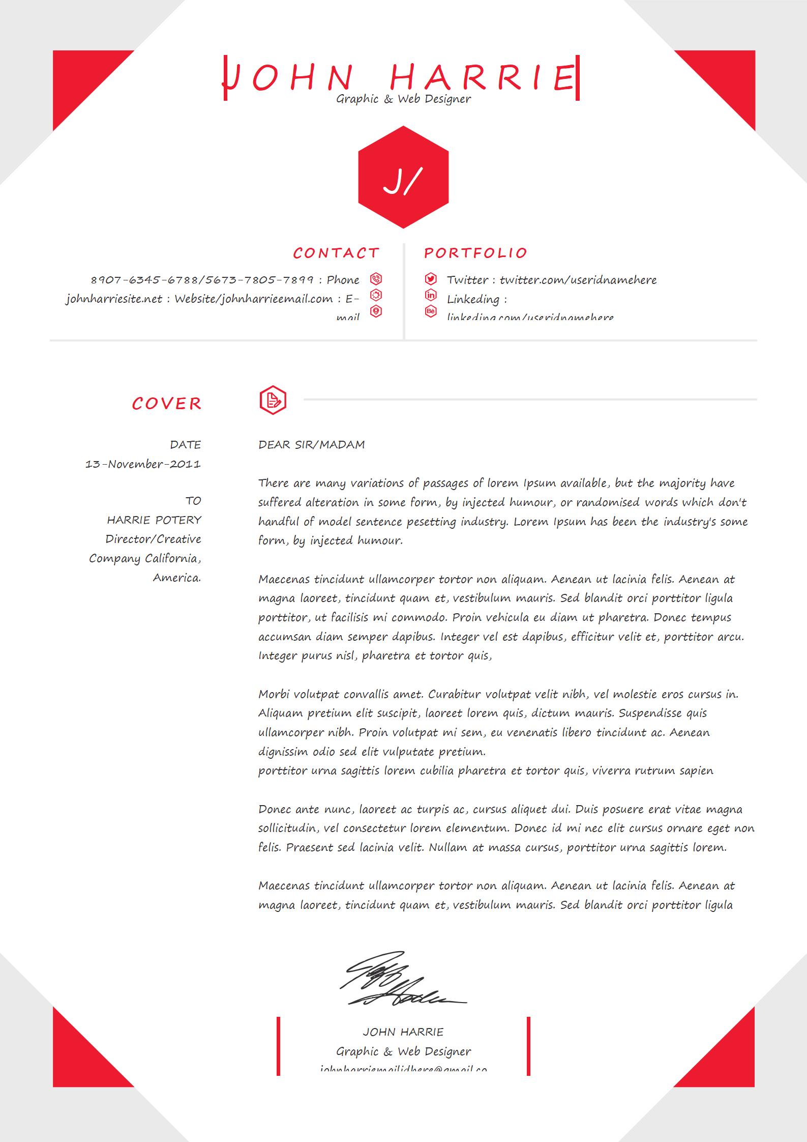 免费权威灰色管理英文简历模板