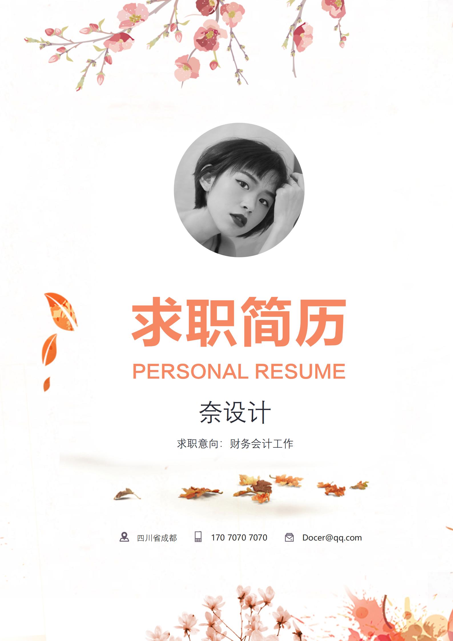 细致全面的3页简历模板