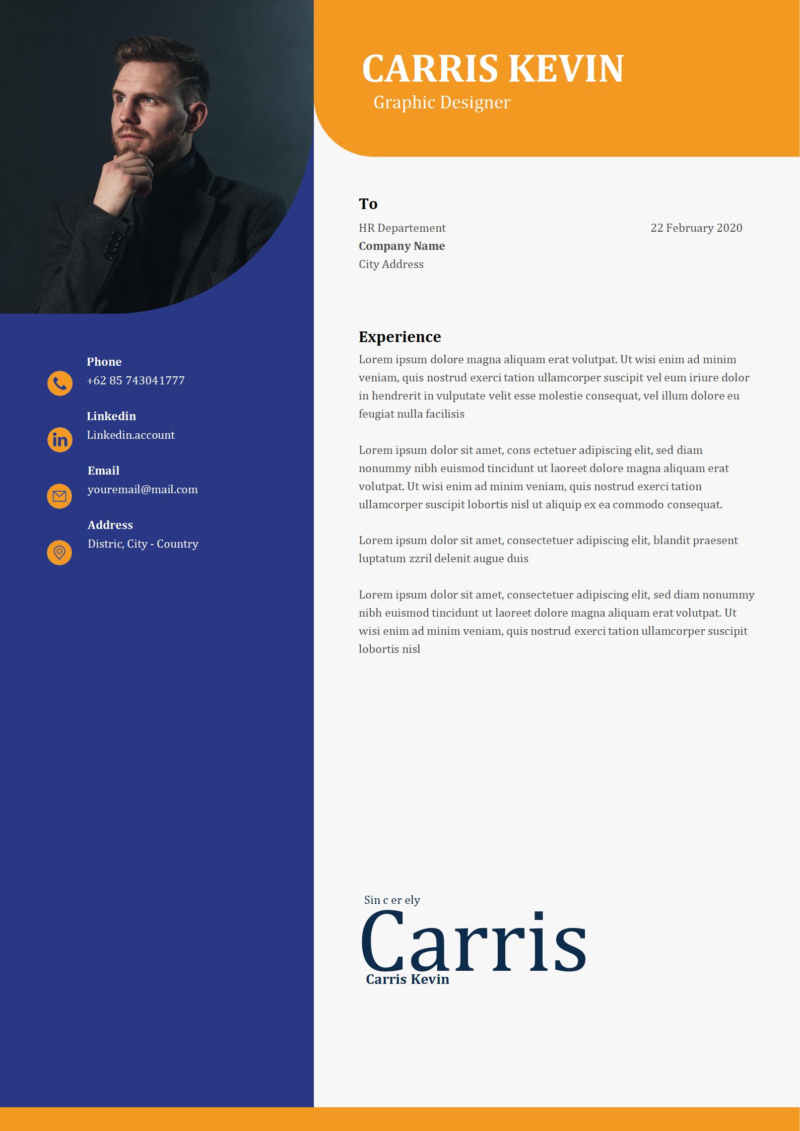 免费时尚英文简历模板