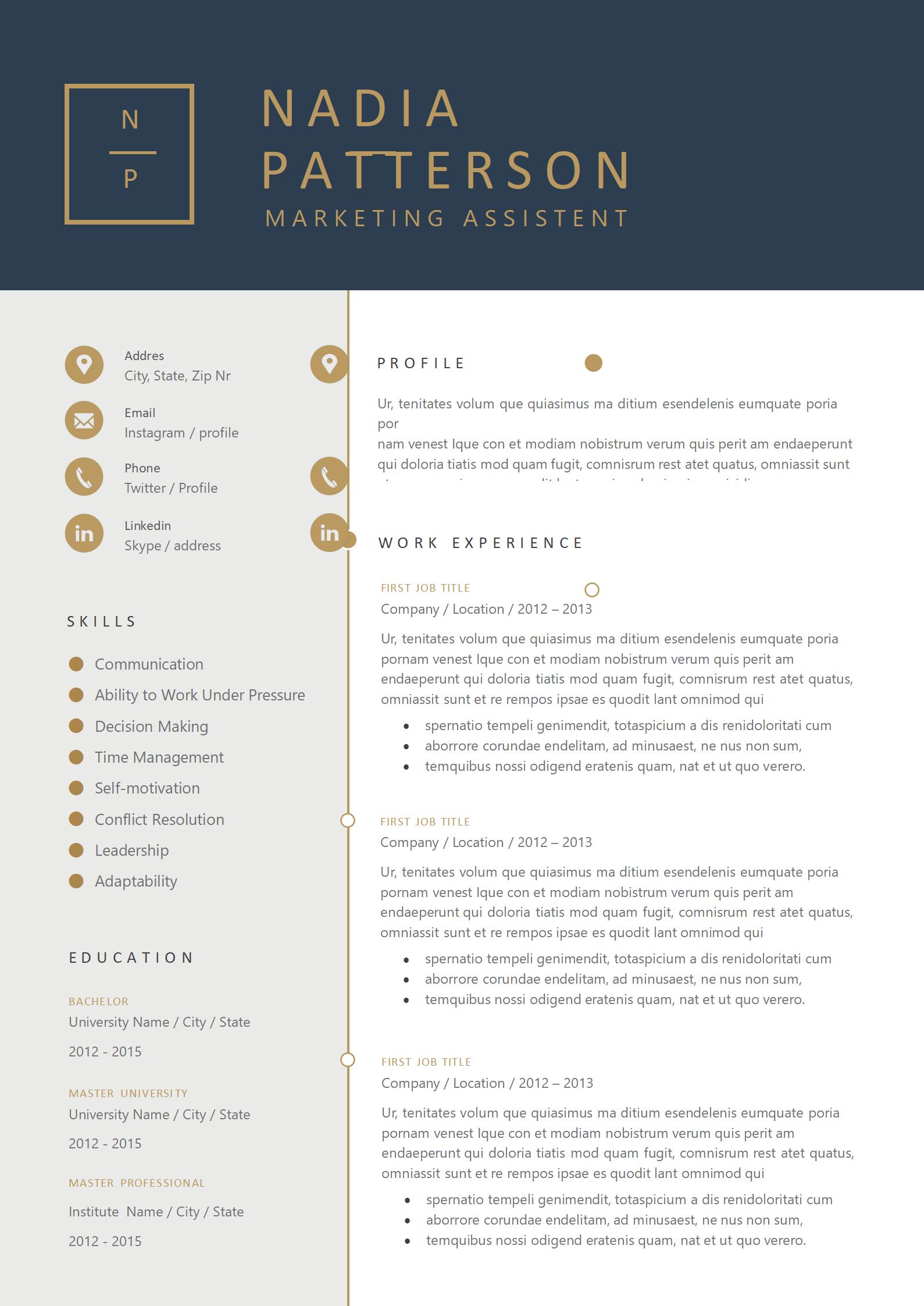 免费创意英文简历模板（思维彩虹）