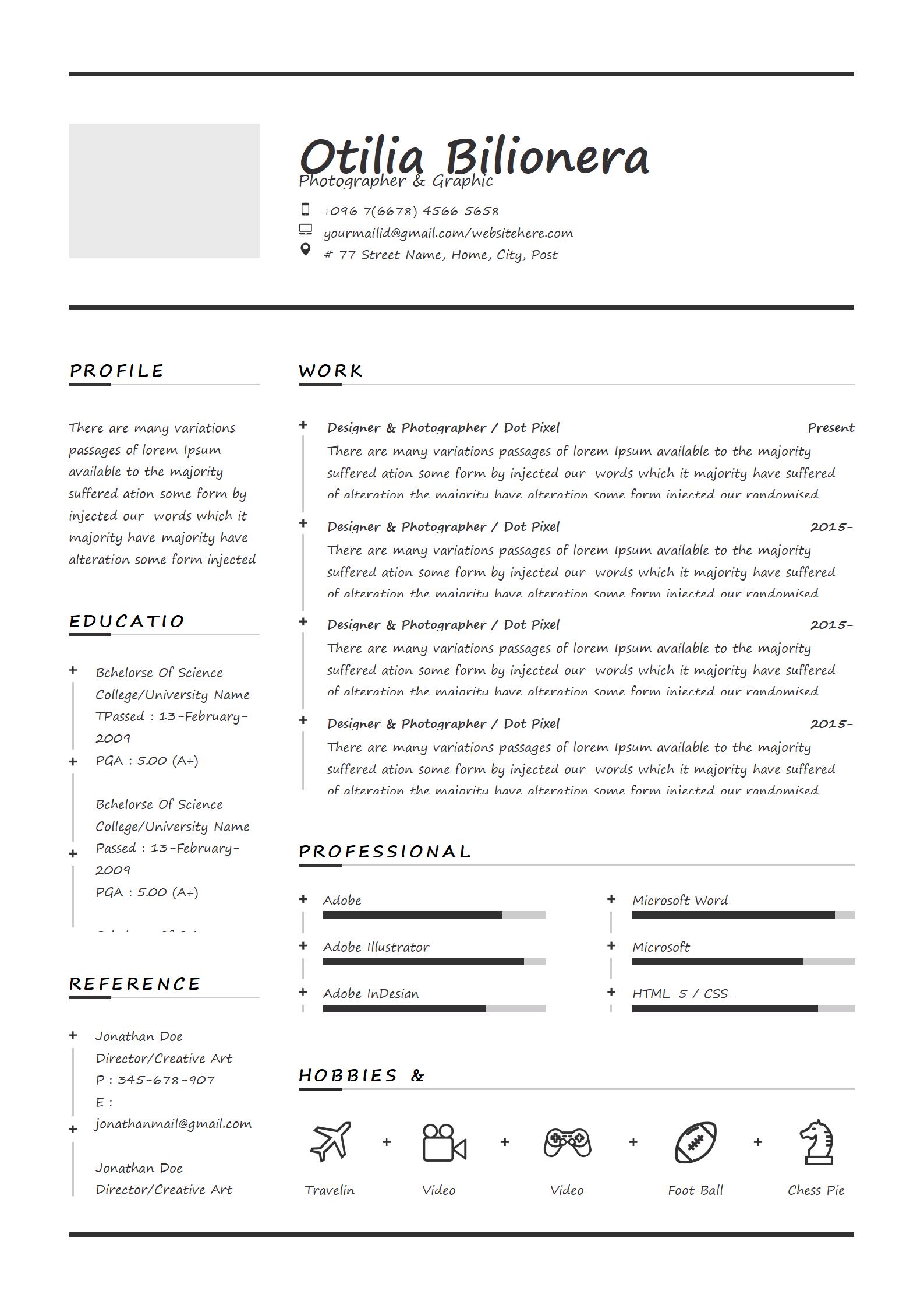 实习新秀！免费清新实习英文简历模板