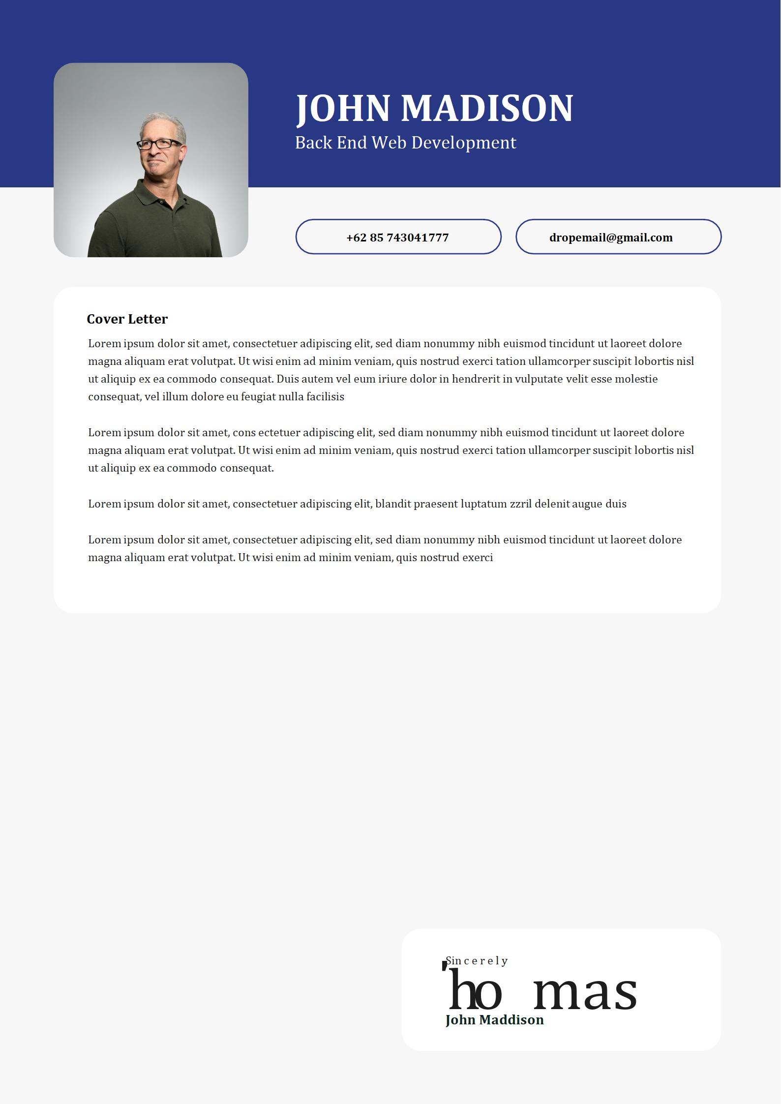 免费实习英文简历模板