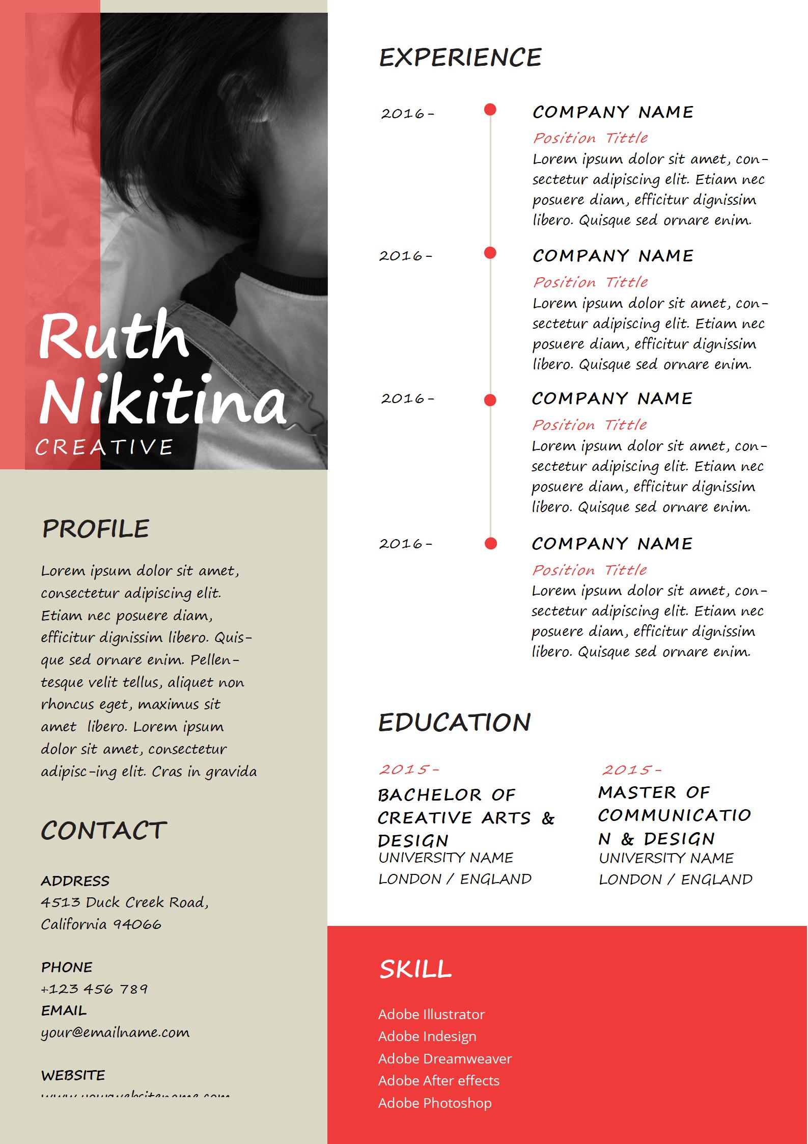 免费简单英文简历模板