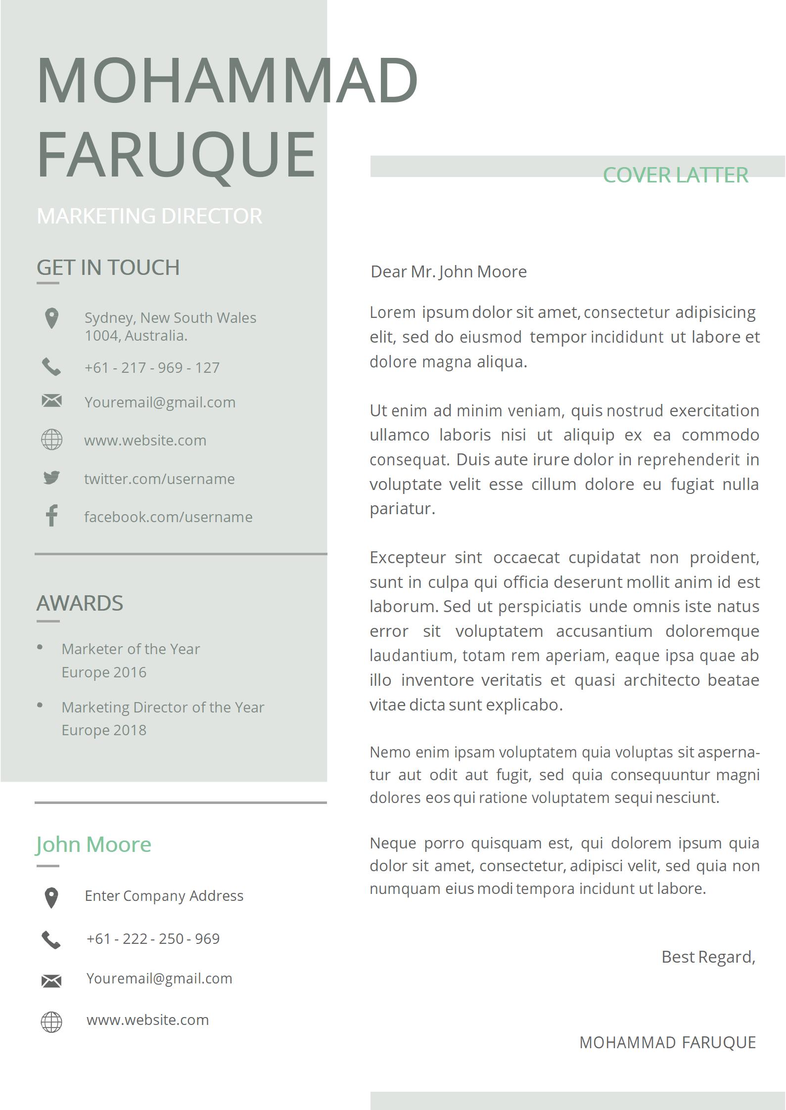 免费精致英文简历模板