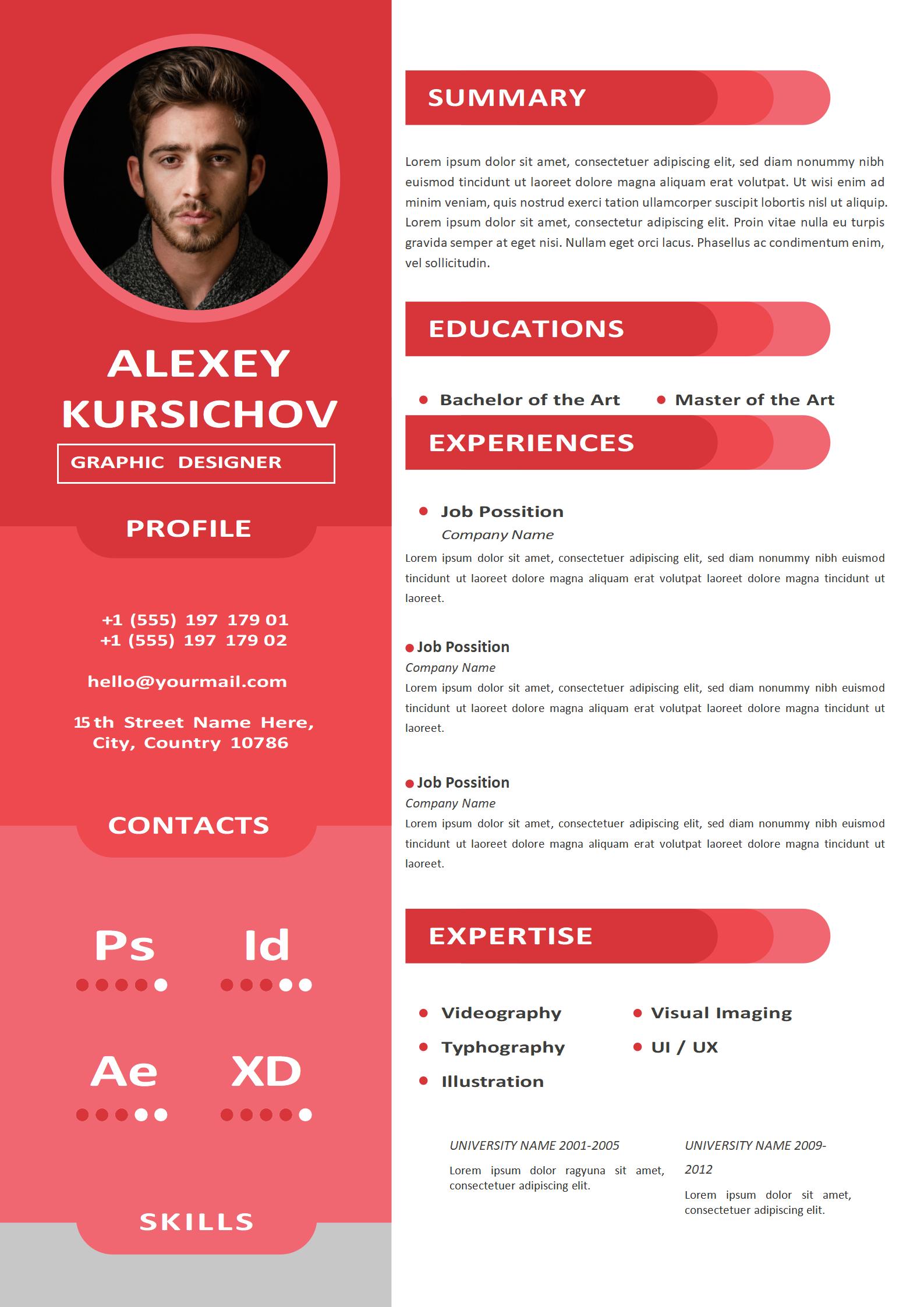 市场营销专业人士免费英文简历模板