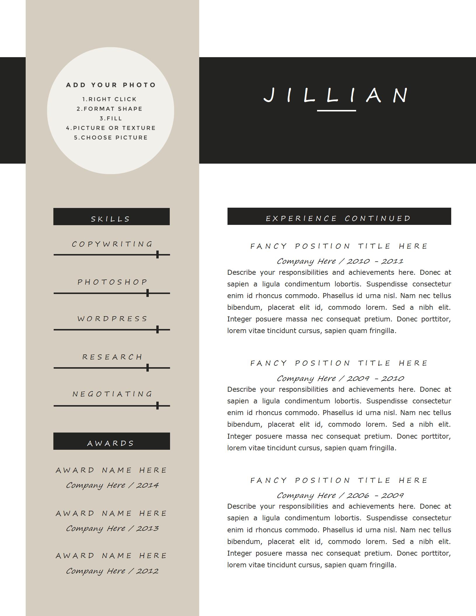 定制魅力！免费个性英文简历模板（色彩随心）