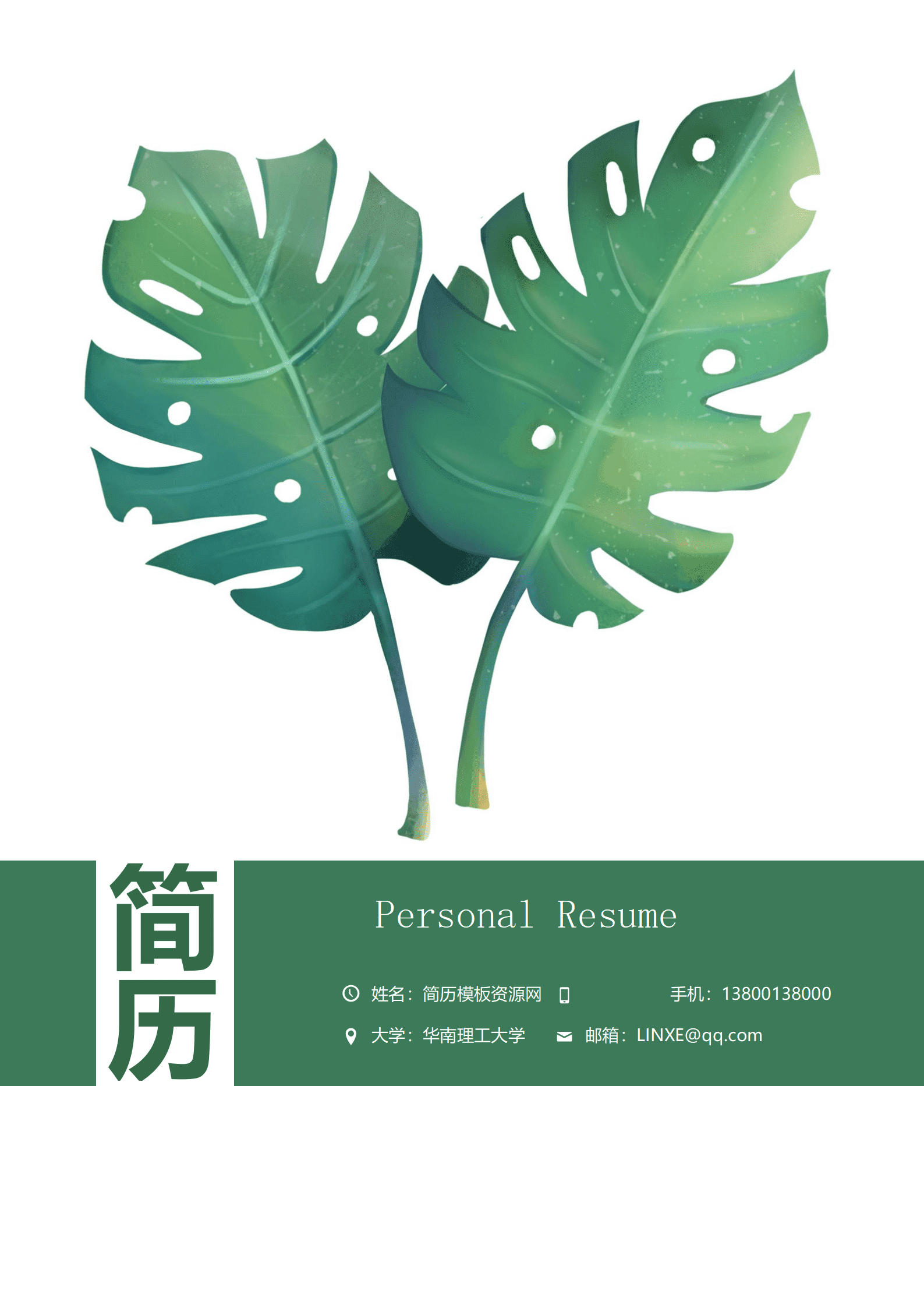 三无简历模板物流管理